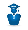 Graduate student icon Royalty Free Stock Photo