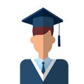 Graduate Student Icon Graduation Gown Royalty Free Stock Photo
