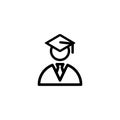 Graduate Student Icon Simple Vector Perfect Illustration Royalty Free Stock Photo