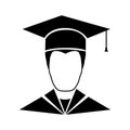Graduate student icon Royalty Free Stock Photo
