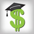 Graduate Student Loan Icon - Student Loan Graphics for Education Financial Aid or Assistance, Government Loans, and Debt Royalty Free Stock Photo