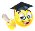 Graduate Teacher Emoticon Cartoon Face Icon Royalty Free Stock Photo