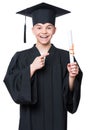 Graduate teen boy student Royalty Free Stock Photo