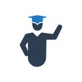 Graduate vector icon