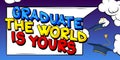 Graduate The World Is Yours - Comic book style text. Royalty Free Stock Photo