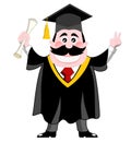 Graduated man isolated Royalty Free Stock Photo