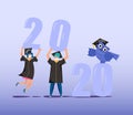 Graduated concept 2020 year
