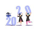 Graduated concept 2020 year