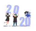 Graduated concept 2020 year