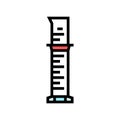 graduated cylinder chemical glassware lab color icon vector illustration Royalty Free Stock Photo