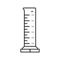 graduated cylinder engineer line icon vector illustration