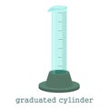 Graduated cylinder icon, cartoon style