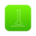 Graduated cylinder icon green vector Royalty Free Stock Photo