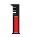 Graduated cylinder icon vector Royalty Free Stock Photo