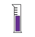 Graduated cylinder icon vector