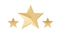 Graduated Gold Star Icons for Quality Ranking, vector design Generative AI Royalty Free Stock Photo