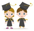 Graduated kids Royalty Free Stock Photo