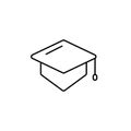 graduated, knowledge, university line illustration icon on white background