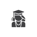 Graduated Lady vector icon