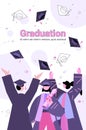 graduated students throwing hats graduates celebrating academic diploma degree education university certificate