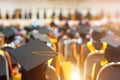 Graduates in graduation ceremony