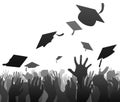 Graduates graduation crowd Royalty Free Stock Photo