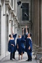 Graduates Hat Toss Royalty Free Stock Photo