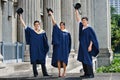 Graduates Hat Toss Royalty Free Stock Photo