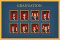 graduates in honor roll Royalty Free Stock Photo