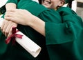 Graduates Hugging after ceremony Royalty Free Stock Photo
