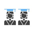 Graduates icon vector image.