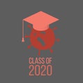 Graduating class in 2020 with Graduation Cap Royalty Free Stock Photo
