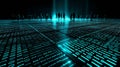 Graduating computer science students create a visual expression of binary code on the stage Royalty Free Stock Photo