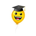 Graduating 3 D yellow air balloon