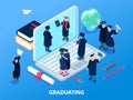 Graduating Students And Degree Concept