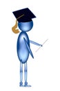 Graduate with mortarboard