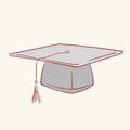 Graduation academic caphand drawn style vector doodle design illustrations