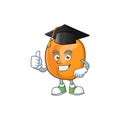 Graduation apricot cute fruit cartoon character style