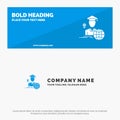 Graduation, Avatar, Graduate, Scholar SOlid Icon Website Banner and Business Logo Template