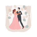 Graduation ball isolated cartoon vector illustrations.