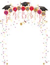 Graduation Ballons and confetti for celebration