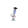 Graduation blue ballpoint isolated on white background