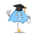 Graduation blue umbrella character cartoon