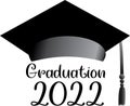 Graduation Cap 2022 Black and White