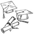 Graduation cap doodle