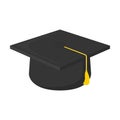 Graduation Cap Emoji Icon University Hat Celebration Vector Symbol Emoticon Design Doodle Vector.