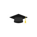 Graduation cap flat icon, education high school Royalty Free Stock Photo