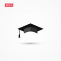 Graduation cap icon vector 2 Royalty Free Stock Photo