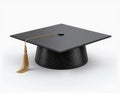 A graduation cap isolated white background Royalty Free Stock Photo