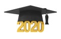 2020 Graduation Cap Isolated